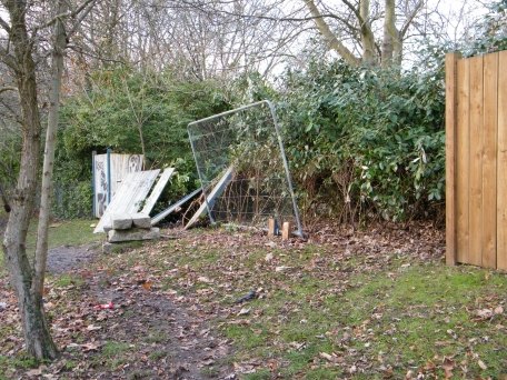 Vandalised fence